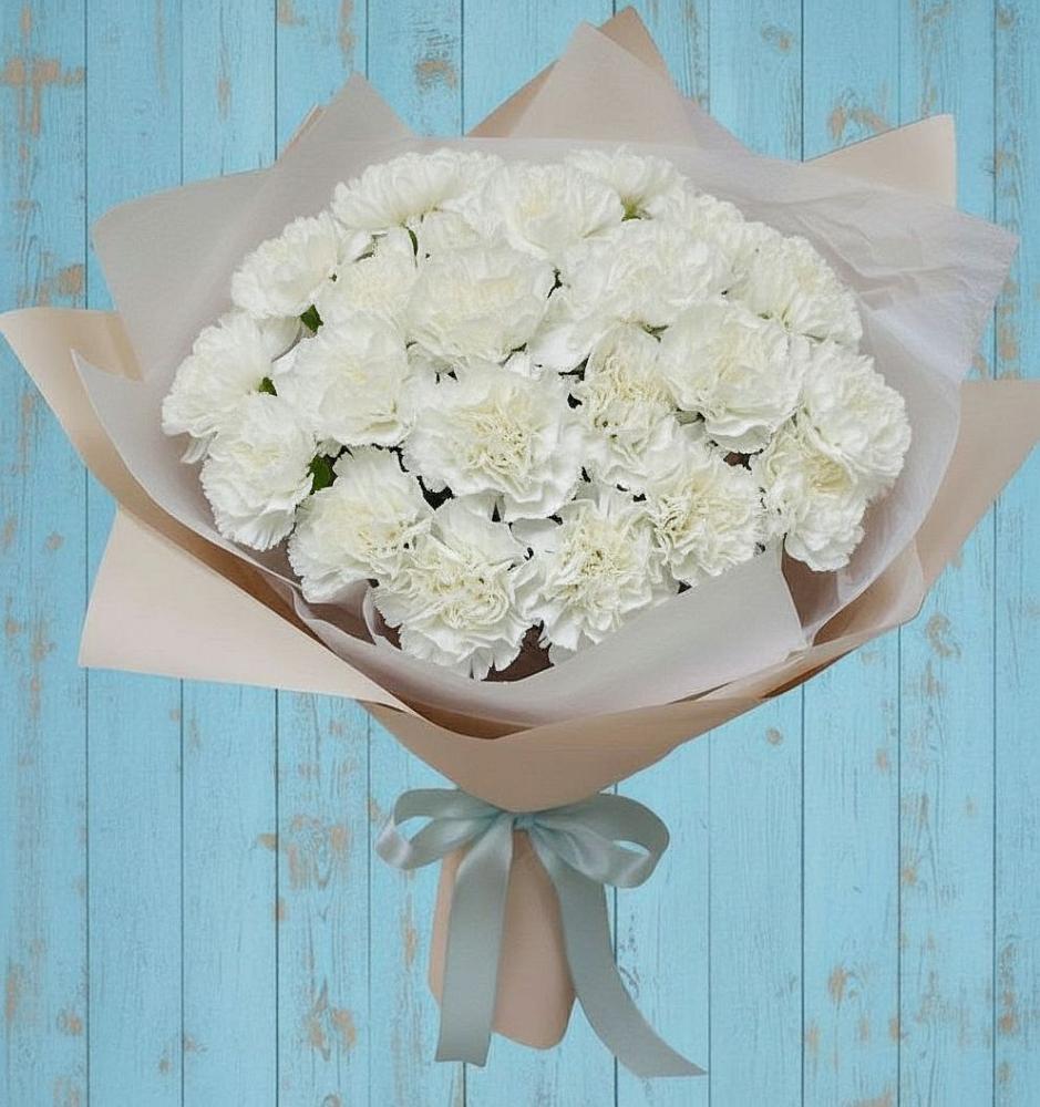 Букет цветов из: Гвоздики в Кузяево