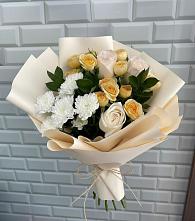 Букет цветов из:  Розы и Хризантемы в Кузяево