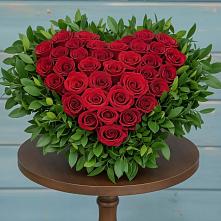 Цветочная композиция из Розы в виде сердца #REPLACE_PRED# Кузяево