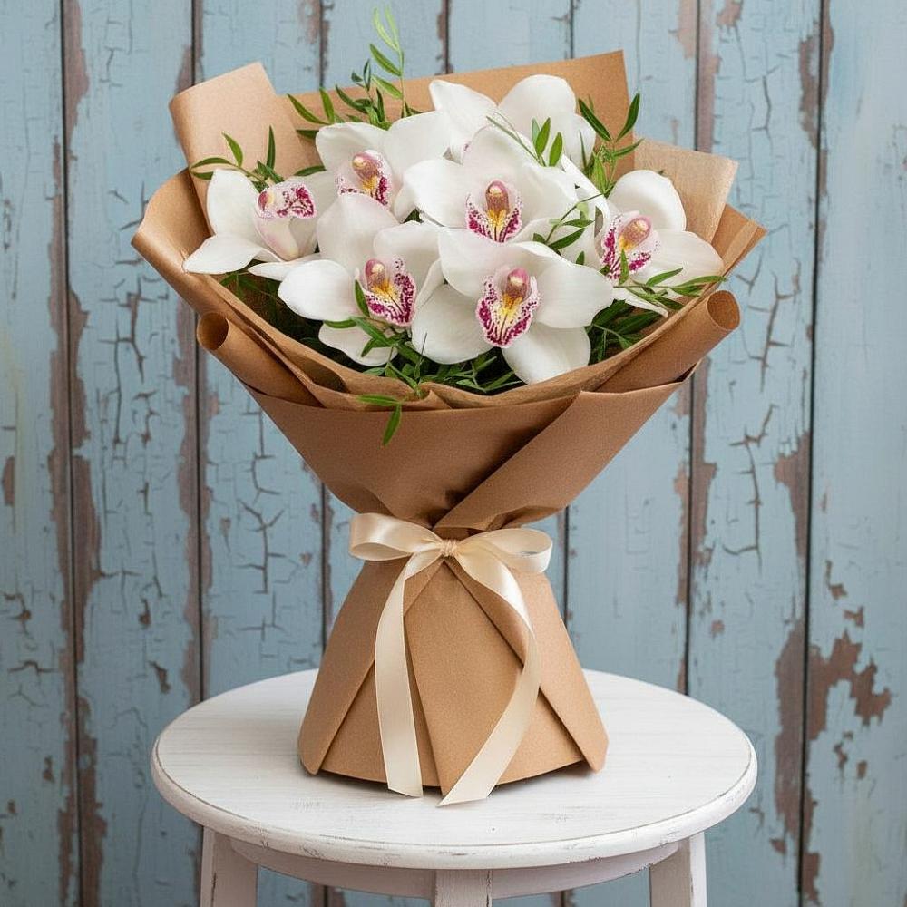 Букет цветов из: Орхидеи и Розы в Кузяево