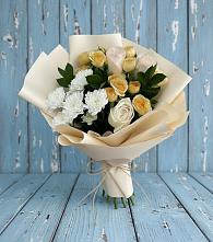 Букет цветов из:  Розы и Хризантемы в Кузяево