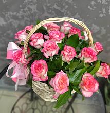 Цветочная композиция из Розы в корзине #REPLACE_PRED# Кузяево