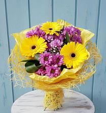Букет цветов из:  Хризантемы и Герберы в Кузяево