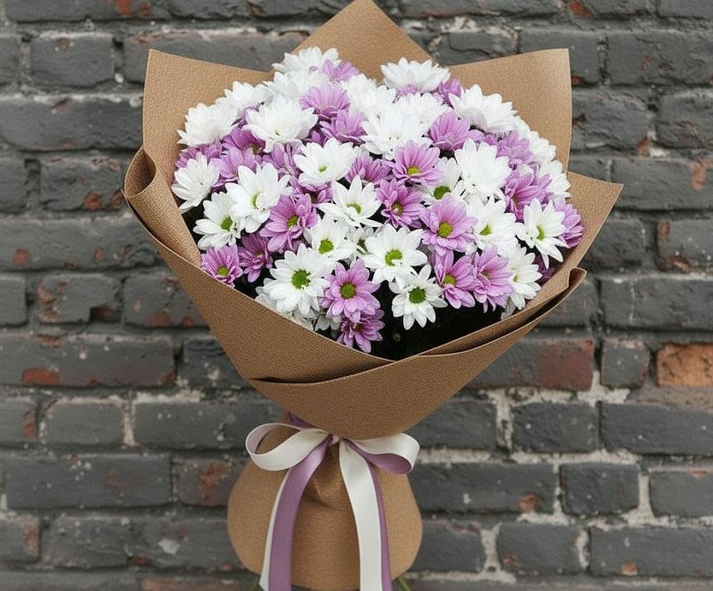 Букет цветов из: Хризантемы в Кузяево