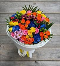 Букет цветов из:  Розы и Хризантемы в Кузяево