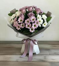 Букет цветов из:  Хризантемы и Розы #REPLACE_PRED# Кузяево