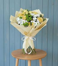 Букет цветов из:  Хризантемы и Розы в Кузяево