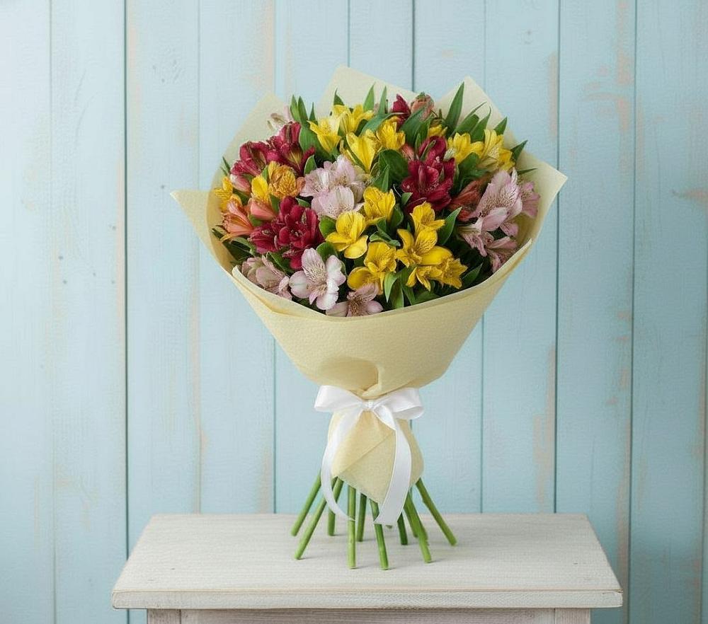 Букет цветов из: Альстромерии в Кузяево
