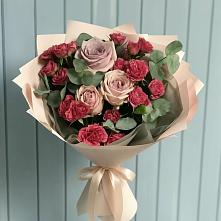 Букет цветов из:  Гвоздики и Розы в Кузяево