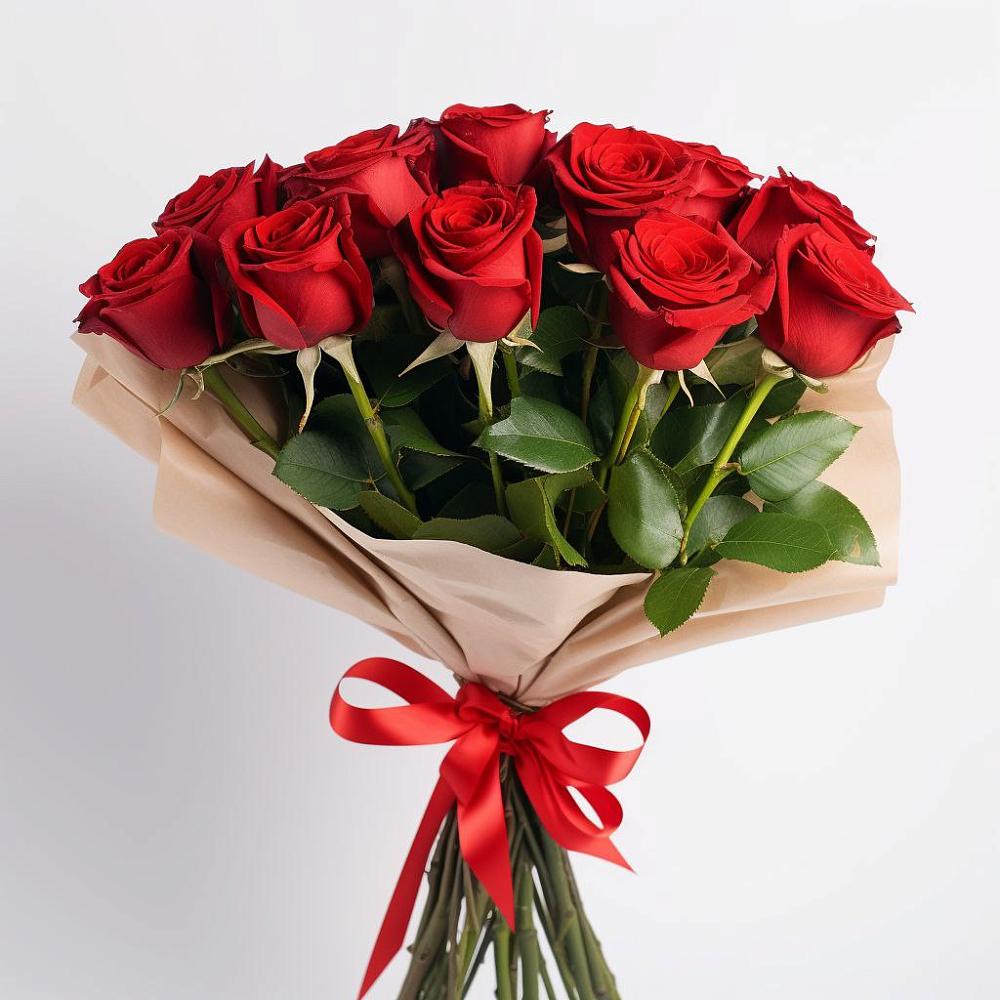 Букет 11 Красных роз Эдлесс Лав в Кузяево
