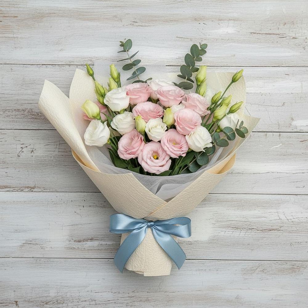 Букет цветов из: Лизиантусы в Кузяево